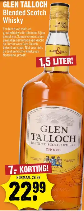 Dirck 3 Glen talloch blended scotch whisky aanbieding