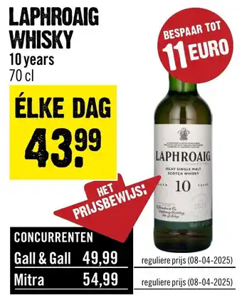 Dirck 3 Laphroaig whisky aanbieding