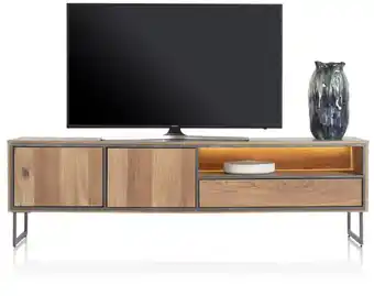 Henders & Hazel Trapani, Lowboard 200 Cm - 2-Deuren + 1-Lade + 1-Niche (+ LED) aanbieding