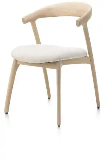Henders & Hazel Bellami, Eetkamerstoel - Eiken Naturel - Stof Livigno - Creme aanbieding