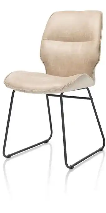 Henders & Hazel Ravi, Eetkamerstoel Zwart Frame (ROB) - Combi Secilia & Toba - Beige aanbieding