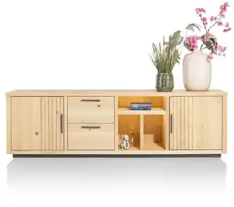 Henders & Hazel Pavie, Dressoir 233 Cm - 2-Deuren + 2-Laden + 3-Niches (+ LED) - Natural aanbieding