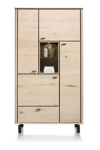 Henders & Hazel Livada, Bergkast 110 Cm - 4-Deuren + 1-Lade + 2-Niches - Natural aanbieding