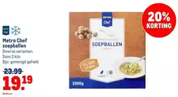 Makro Metro Chef soepballen aanbieding