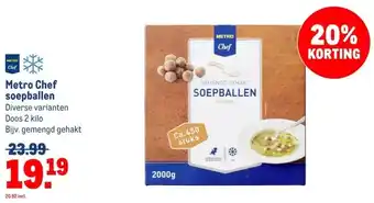 Makro Metro Chef soepballen aanbieding
