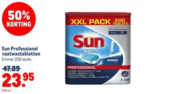 Makro Sun Professional vaatwastabletten aanbieding
