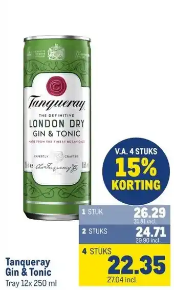 Makro Tanqueray Gin & Tonic aanbieding