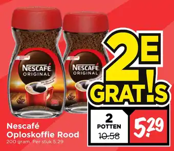 Vomar Voordeelmarkt Nescafé oploskoffie rood 200 gram aanbieding