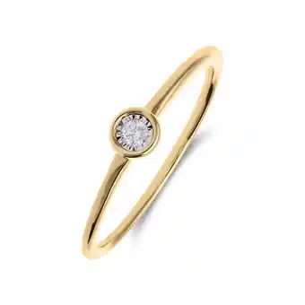 Lucardi 14 Karaat gouden ring met diamant 0,04ct aanbieding