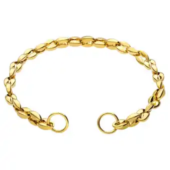 Lucardi Stalen goldplated bedel armband marina aanbieding