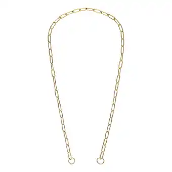 Lucardi Stalen goldplated bedel ketting closed forever aanbieding