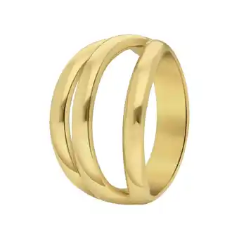 Lucardi Gerecycled stalen 18 karaat goldplated ring Aglae aanbieding