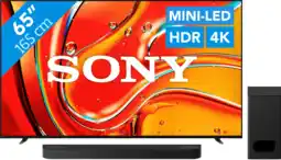 Coolblue Sony 65 Bravia 7 4K QLED XR Mini-led (2024) + Sony Bravia Theatre Bar 6 Zwart aanbieding