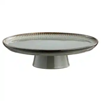 Leen Bakker Taartplateau Camille - groen stoneware - Ø31 cm - Leen Bakker aanbieding