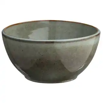 Leen Bakker Saladeschaal Emma - groen/bruin - stoneware - Ø22,5 cm - Leen Bakker aanbieding