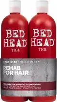 Bol.com Bed Head by TIGI Resurrection Shampoo and Conditioner for Dry Damaged Hair 2x750 ml aanbieding