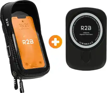 ANWB R2B Telefoonhouder Fiets + Powerbank Magsafe Zwart aanbieding