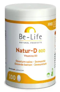 De Online Drogist Be-Life Natur-D 800 Capsules 100CP aanbieding