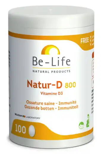 De Online Drogist Be-Life Natur-D 800 Capsules 100CP aanbieding