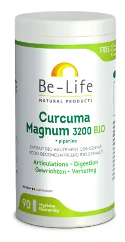 De Online Drogist Be-Life Curcuma Magnum 3200 Capsules 90CP aanbieding