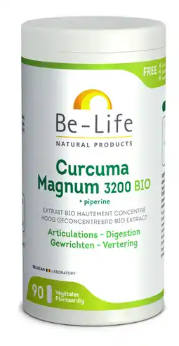De Online Drogist Be-Life Curcuma Magnum 3200 Capsules 90CP aanbieding