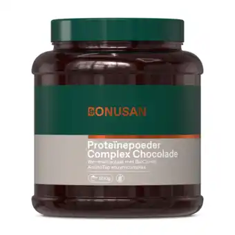De Online Drogist Bonusan Proteïnepoeder Complex Chocolade 500GR aanbieding