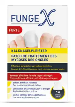 De Online Drogist FungeX Nail Fungus Plaster Kalk & Schimmel Nagels Pleisters 14ST aanbieding