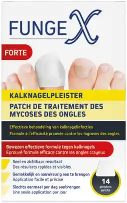 De Online Drogist FungeX Nail Fungus Plaster Kalk & Schimmel Nagels Pleisters 14ST aanbieding