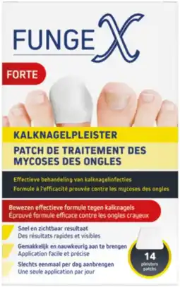 De Online Drogist FungeX Nail Fungus Plaster Kalk & Schimmel Nagels Pleisters 14ST aanbieding