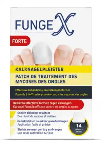 De Online Drogist FungeX Nail Fungus Plaster Kalk & Schimmel Nagels Pleisters 14ST aanbieding