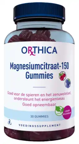 De Online Drogist Orthica Magnesiumcitraat 150 Gummies 30ST aanbieding