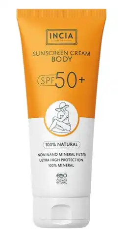 De Online Drogist Incia Sunscreen Cream Body SPF 50+ | Waterproof 150ML aanbieding