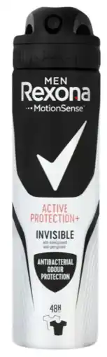 De Online Drogist Rexona Men Active Protection + Invisible Anit-Transpirant 48H Deodorant 150ML aanbieding