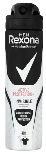 De Online Drogist Rexona Men Active Protection + Invisible Anit-Transpirant 48H Deodorant 150ML aanbieding