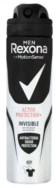 De Online Drogist Rexona Men Active Protection + Invisible Anit-Transpirant 48H Deodorant 150ML aanbieding