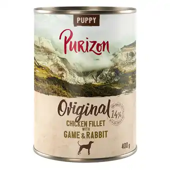 Zooplus Purizon honden natvoer - NIEUW: Puppy – Kipfilet met wild & konijn (6 x 400 g) aanbieding
