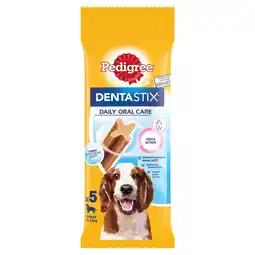 Pets Place Pedigree Dentastix Medium Single 5-Pack - Hondensnacks - 128 g 5 stuks aanbieding
