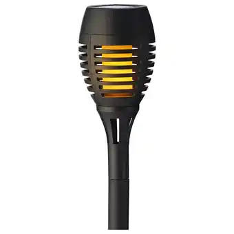 Pets Place Lumineo Solar Fakkel Vlam Effect - Tuinverlichting - Ø8x27 cm Zwart 4 stuks 12 Led aanbieding
