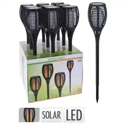 Pets Place Homestyle Fakkel Met Solarverlichting - Tuinverlichting - 12x12x62 cm Zwart Led aanbieding