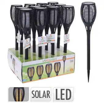 Pets Place Homestyle Fakkel Met Solarverlichting - Tuinverlichting - 10x10x49 cm Zwart Led aanbieding