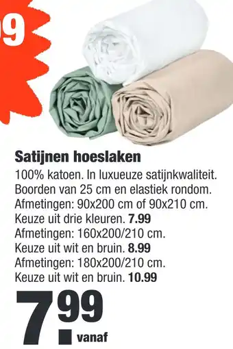 ALDI Satijnen hoeslaken aanbieding