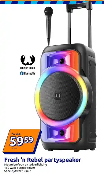 Action Fresh 'n Rebel partyspeaker aanbieding