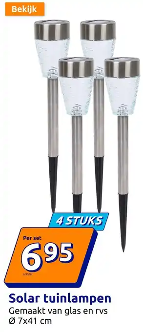 Action Solar tuinlampen aanbieding