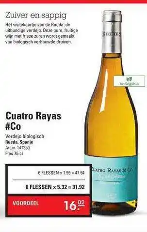 Sligro Cuatro rays #co verdejo biologisch aanbieding