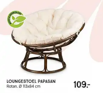 Xenos Loungestoel papasan Ø 113x84 Cm aanbieding