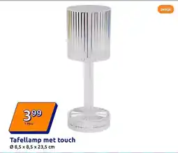 Action Tafellamp met touch aanbieding