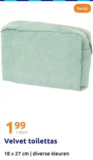 Action Velvet toilettas aanbieding
