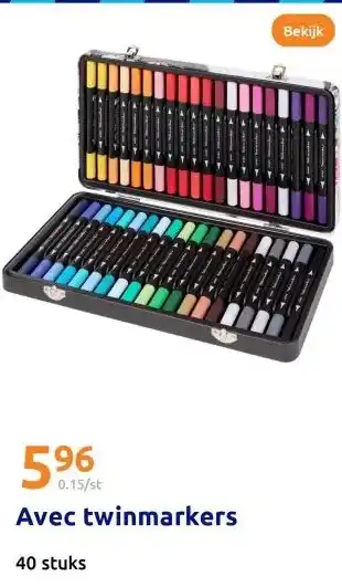 Action Avec twinmarkers aanbieding