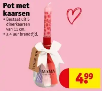 Kruidvat Pot met kaarsen aanbieding
