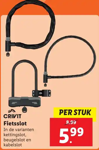 Lidl CRIVIT Fietsslot aanbieding